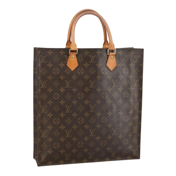 LOUIS VUITTON Monogram Sac Plat Hand Bag M51140 LV Auth 101767 Bags